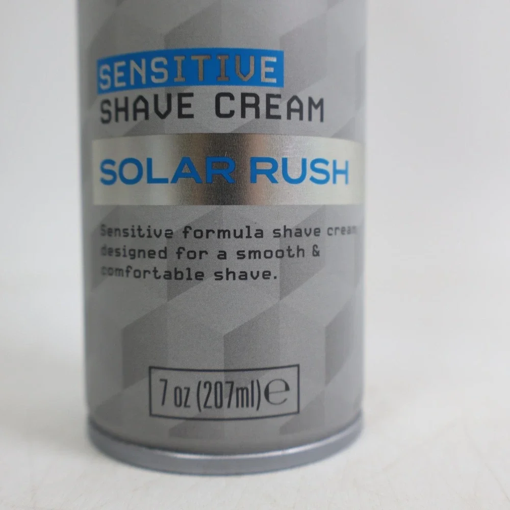 3 PACK Men's Collection Solar Rush Sensitive Shaving Cream-White Rain 7oz Each